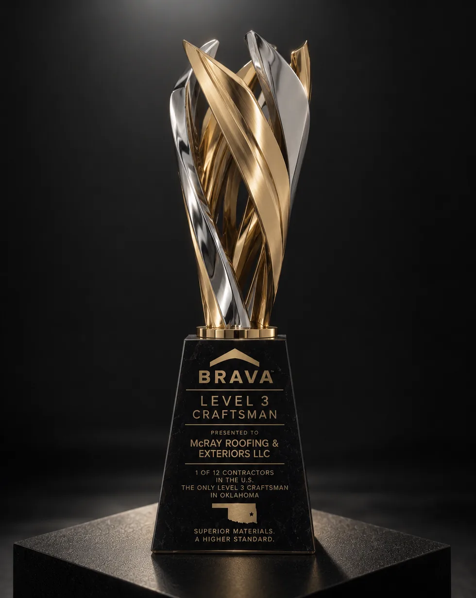 Brava Level 3 Craftsman award presented to McRay Roofing & Exteriors