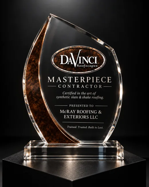 DaVinci Masterpiece Contractor award presented to McRay Roofing & Exteriors