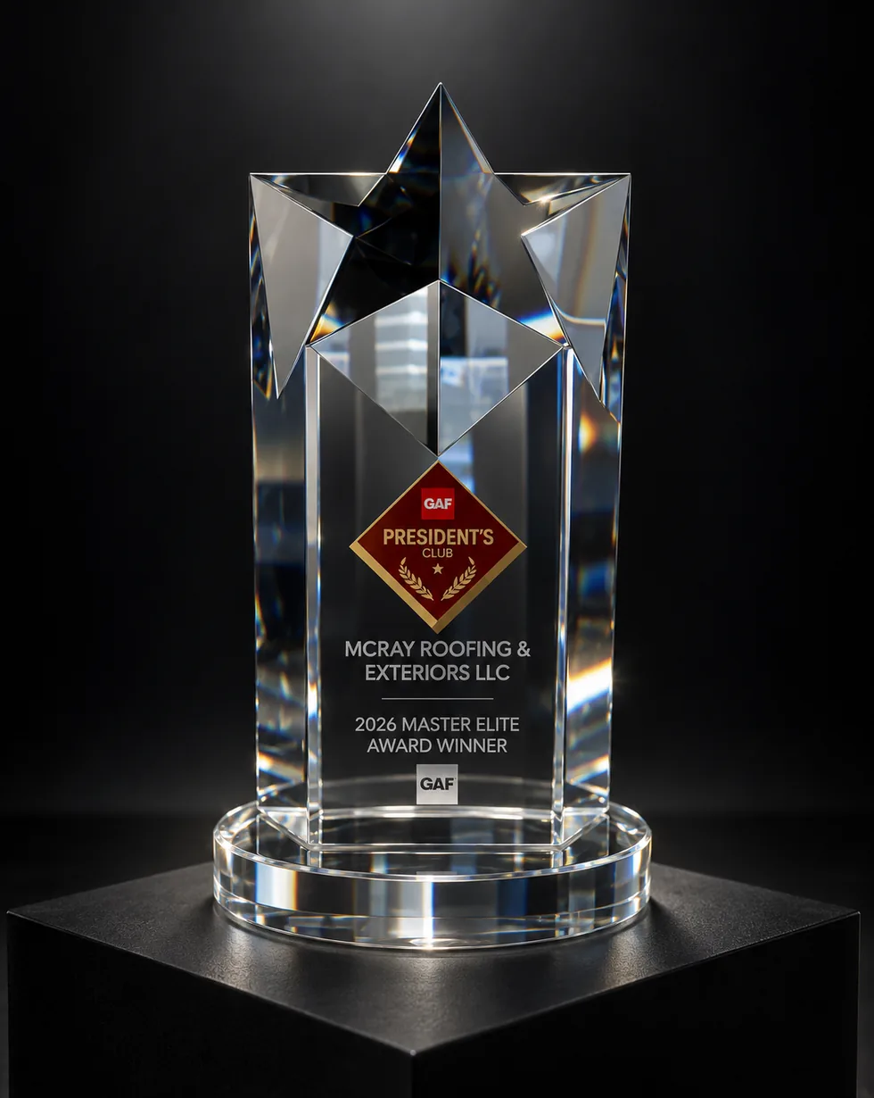 GAF President’s Club Award award presented to McRay Roofing & Exteriors